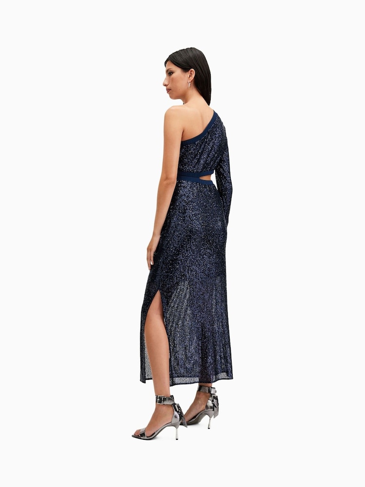 AllSaints Blue Daisy Topaz Dress - Image 2 of 7