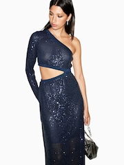 AllSaints Blue Daisy Topaz Dress - Image 5 of 7