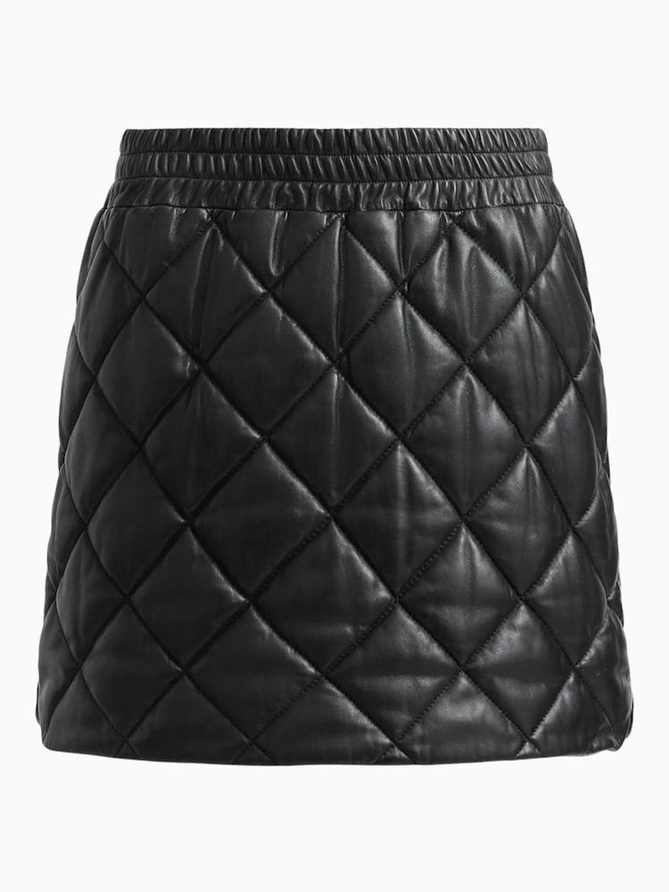 AllSaints Black Ottie Quilt Skirt - Image 6 of 6