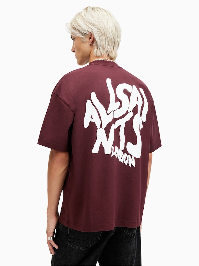 All Saints Orlando Ss Crew Mars Red