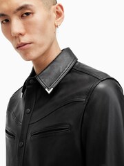 AllSaints Black Draven Shirt - Image 5 of 6