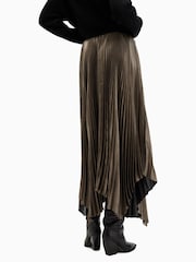AllSaints Gold Phia Metallic Skirt - Image 2 of 6