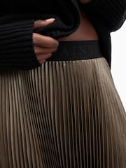 AllSaints Gold Phia Metallic Skirt - Image 3 of 6