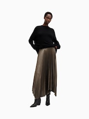 AllSaints Gold Phia Metallic Skirt - Image 4 of 6