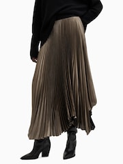 AllSaints Gold Phia Metallic Skirt - Image 5 of 6