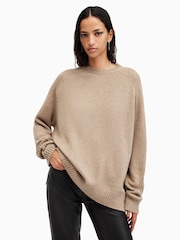 AllSaints Brown Ines Crew Neck Jumper - Image 1 of 7