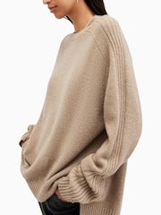 AllSaints Brown Ines Crew Neck Jumper - Image 6 of 7