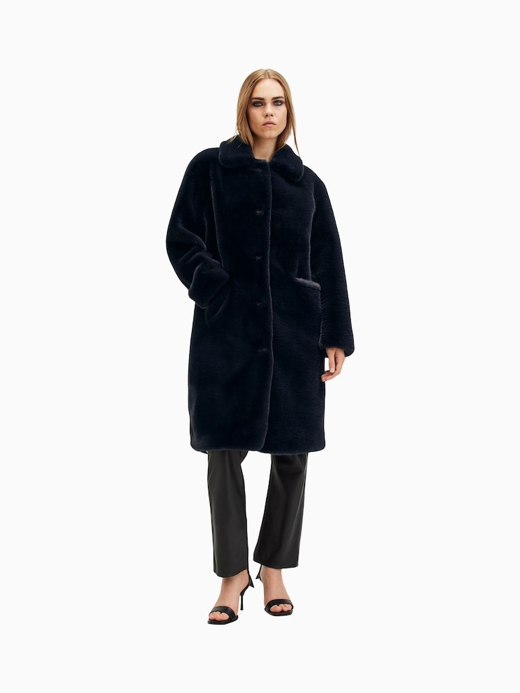 AllSaints Blue Sora Coat - Image 3 of 8