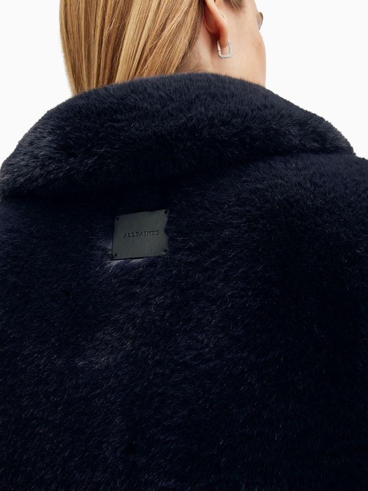 AllSaints Blue Sora Coat - Image 4 of 8