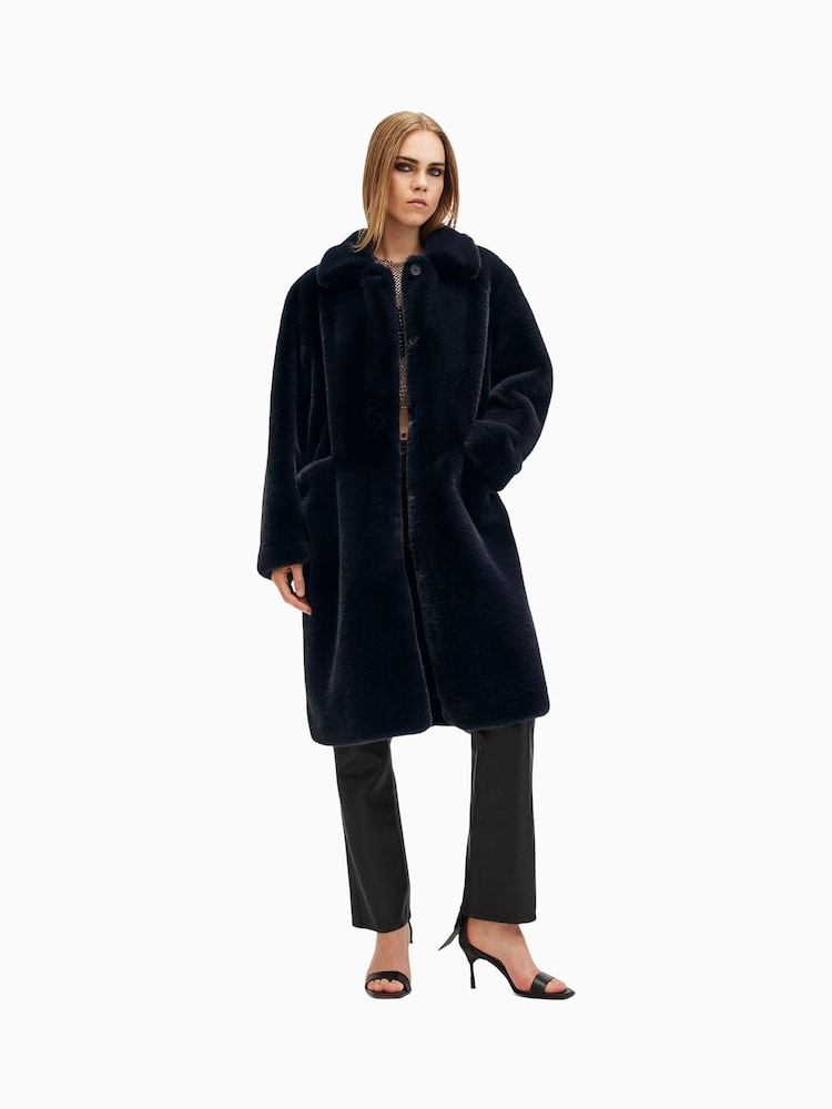 AllSaints Blue Sora Coat - Image 5 of 8