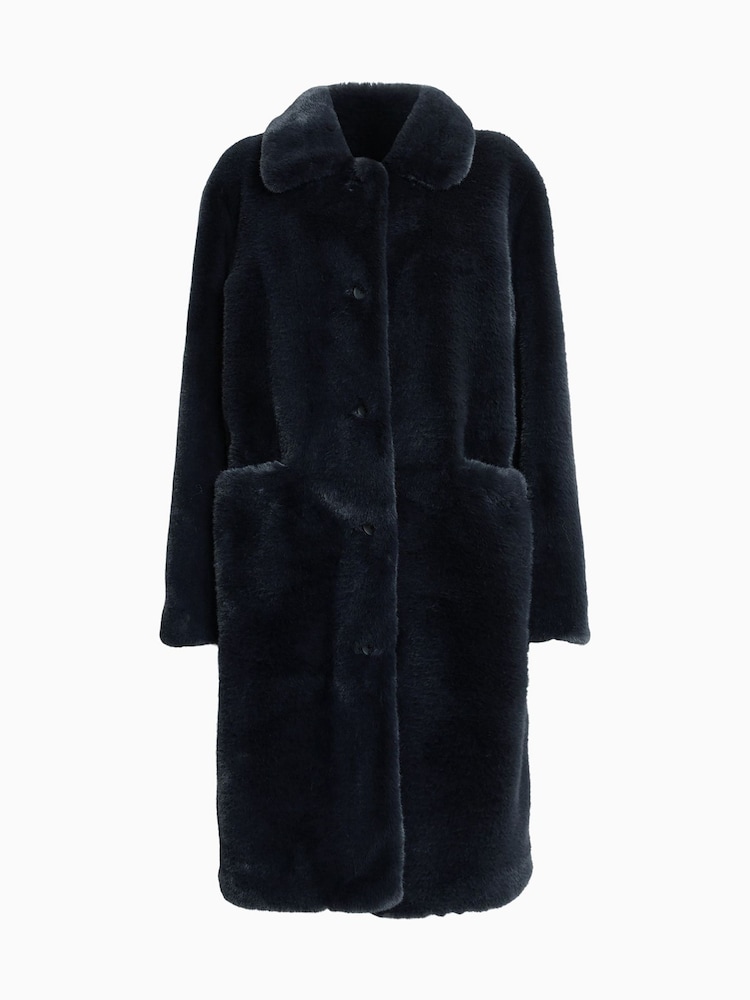AllSaints Blue Sora Coat - Image 8 of 8 AllSaints Blue Sora Coat - Image 8 of 8