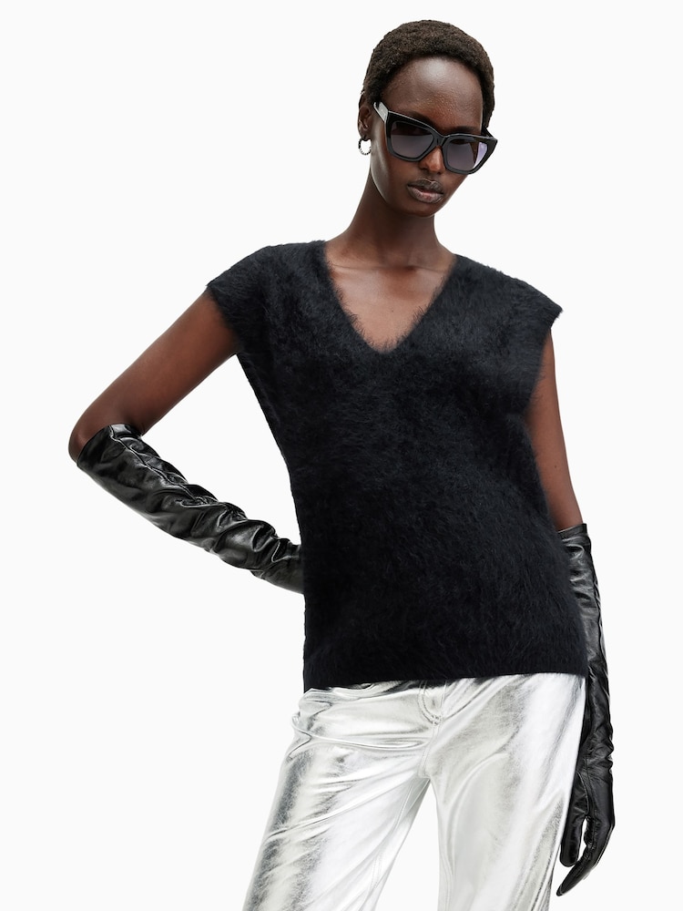 AllSaints Black Rebel Tank - Image 1 of 7