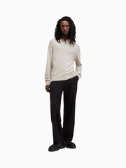 AllSaints Grey Statten Long Sleeve Polo Shirt - Image 5 of 7