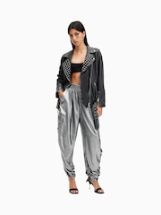AllSaints Grey Kaye Trousers - Image 1 of 8