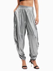 AllSaints Grey Kaye Trousers - Image 2 of 8
