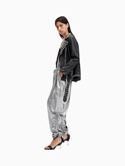 AllSaints Grey Kaye Trousers - Image 4 of 8