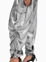 AllSaints Grey Kaye Trousers - Image 5 of 8