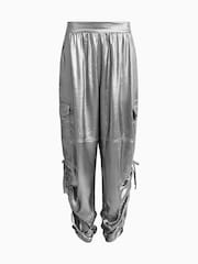 AllSaints Grey Kaye Trousers - Image 8 of 8