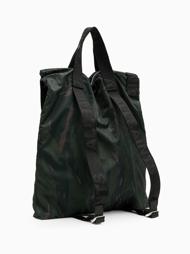 AllSaints Green Kei Backpack - Image 2 of 7