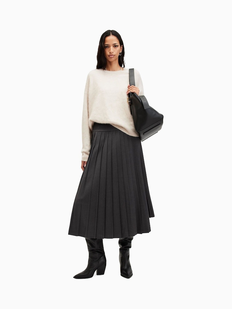 AllSaints Grey Kaya Skirt - Image 1 of 6