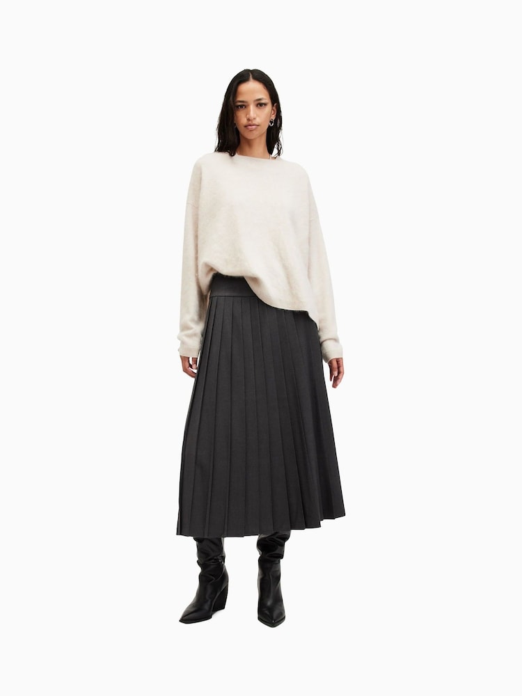 AllSaints Grey Kaya Skirt - Image 4 of 6