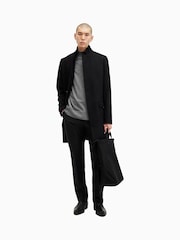 AllSaints Grey Kilburn Mock Neck Jumper - Image 3 of 6