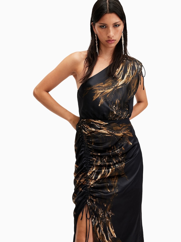 AllSaints Black Laura Dress - Image 4 of 7