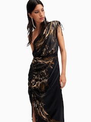 AllSaints Black Laura Dress - Image 6 of 7