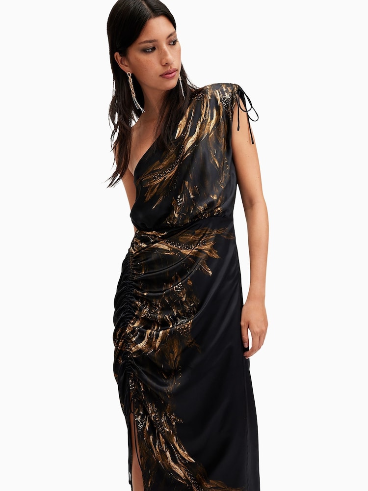 AllSaints Black Laura Dress - Image 6 of 7