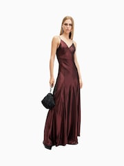AllSaints Red Lili Maxi Dress - Image 1 of 7