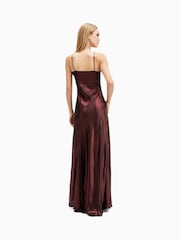 AllSaints Red Lili Maxi Dress - Image 2 of 7