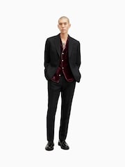 AllSaints Red Runa Short Sleeves Shirt - Image 4 of 9