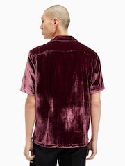 AllSaints Red Runa Short Sleeves Shirt - Image 8 of 9