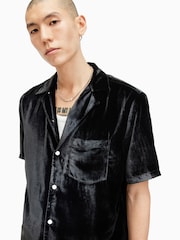 AllSaints Black Runa Short Sleevee Shirt - Image 5 of 7
