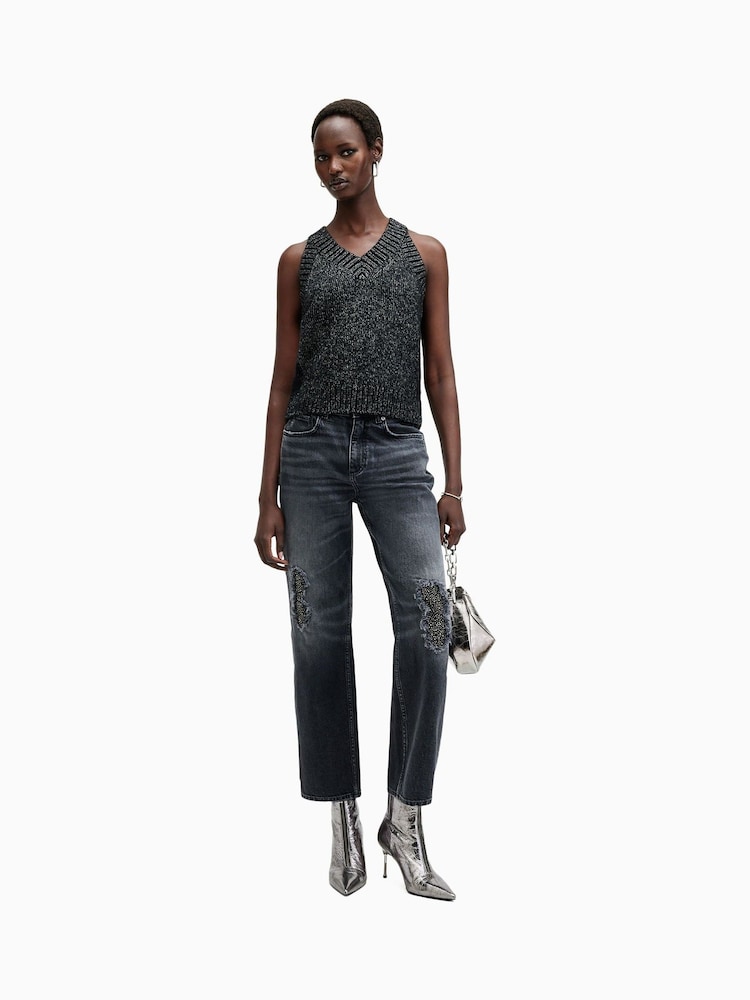 AllSaints Black Sabrina Tank - Image 1 of 7 AllSaints Black Sabrina Tank - Image 1 of 7