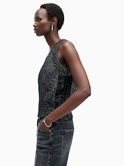 AllSaints Black Sabrina Tank - Image 4 of 7