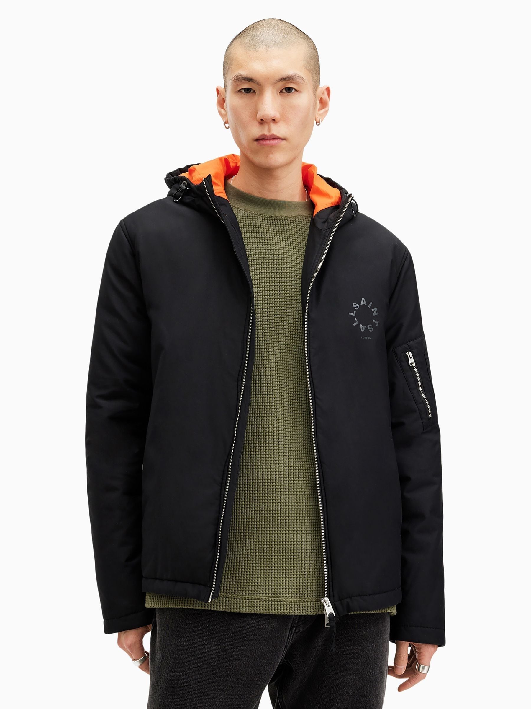 【使い勝手の良い】 AllSaints Buy Black USA Next from Jacket Rockpile ジャケット・アウター