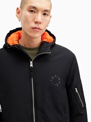 AllSaints Black Rockpile Jacket - Image 2 of 7