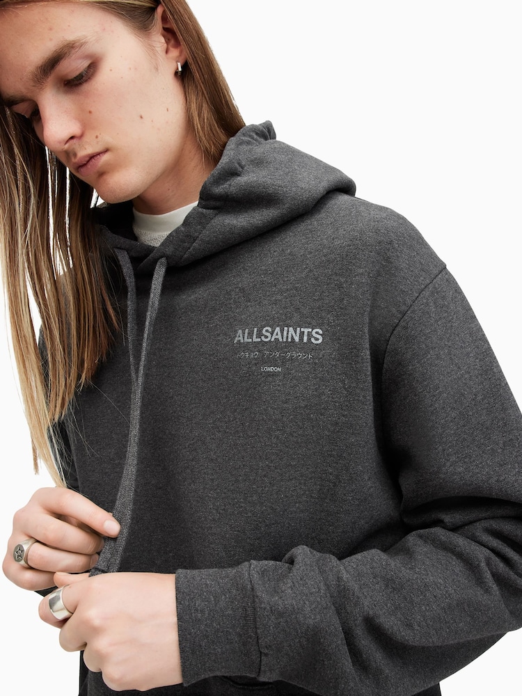 AllSaints Grey Underground Oth Hoodies - Image 2 of 7