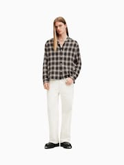 AllSaints Grey/Black Underground Long Sleeve Shirt - Image 4 of 8