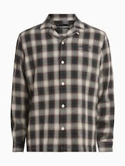 AllSaints Grey/Black Underground Long Sleeve Shirt - Image 8 of 8