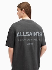 AllSaints Grey 100% Cotton Underground Short Sleeves Crew T-Shirt - Image 2 of 7