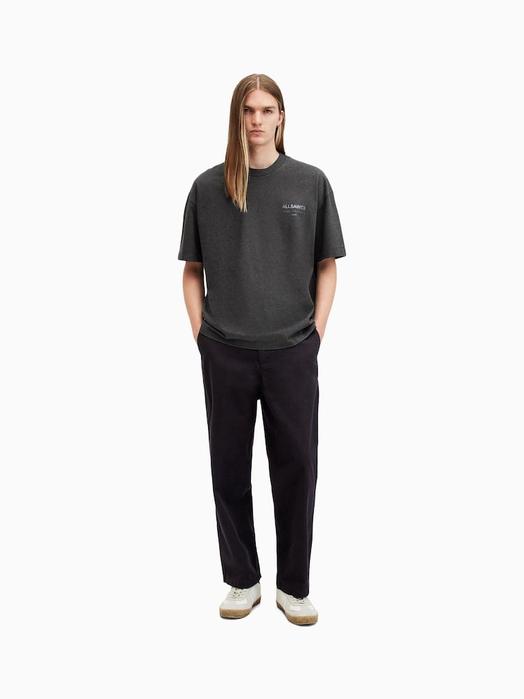 AllSaints Grey 100% Cotton Underground Short Sleeves Crew T-Shirt - Image 6 of 7