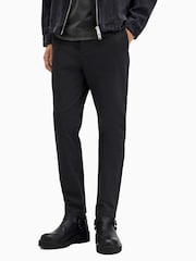 AllSaints Black Walde Chino Trousers - Image 1 of 7