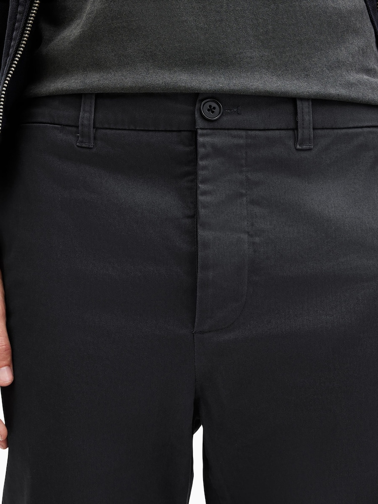 AllSaints Black Walde Chino Trousers - Image 3 of 7