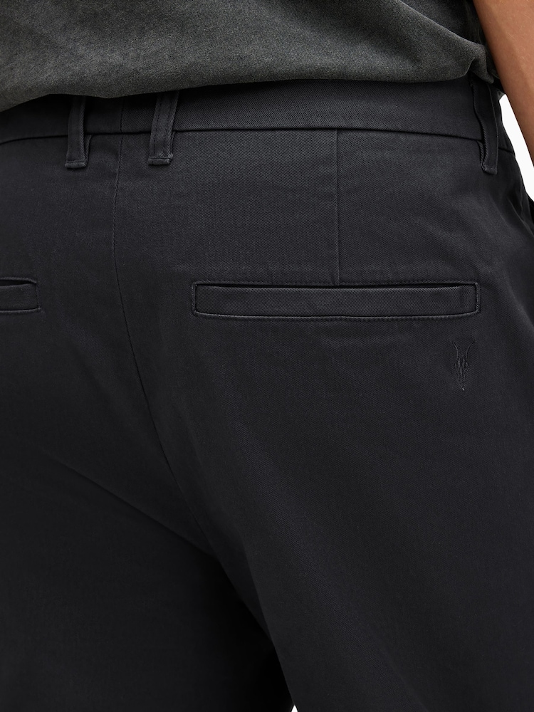 AllSaints Black Walde Chino Trousers - Image 5 of 7