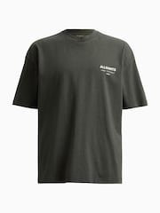 AllSaints Green Underground Short Sleeve Crew 100% Cotton T-Shirt - Image 7 of 7