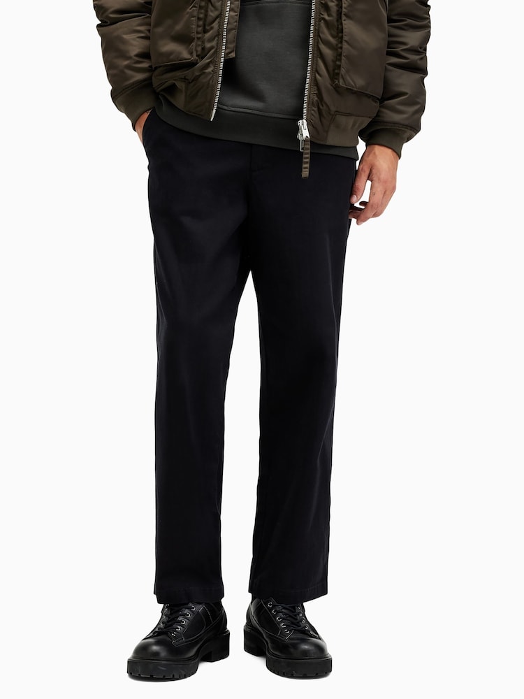 AllSaints Black Warden Trousers - Image 1 of 7