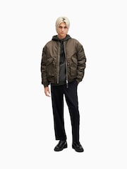 AllSaints Black Warden Trousers - Image 2 of 7