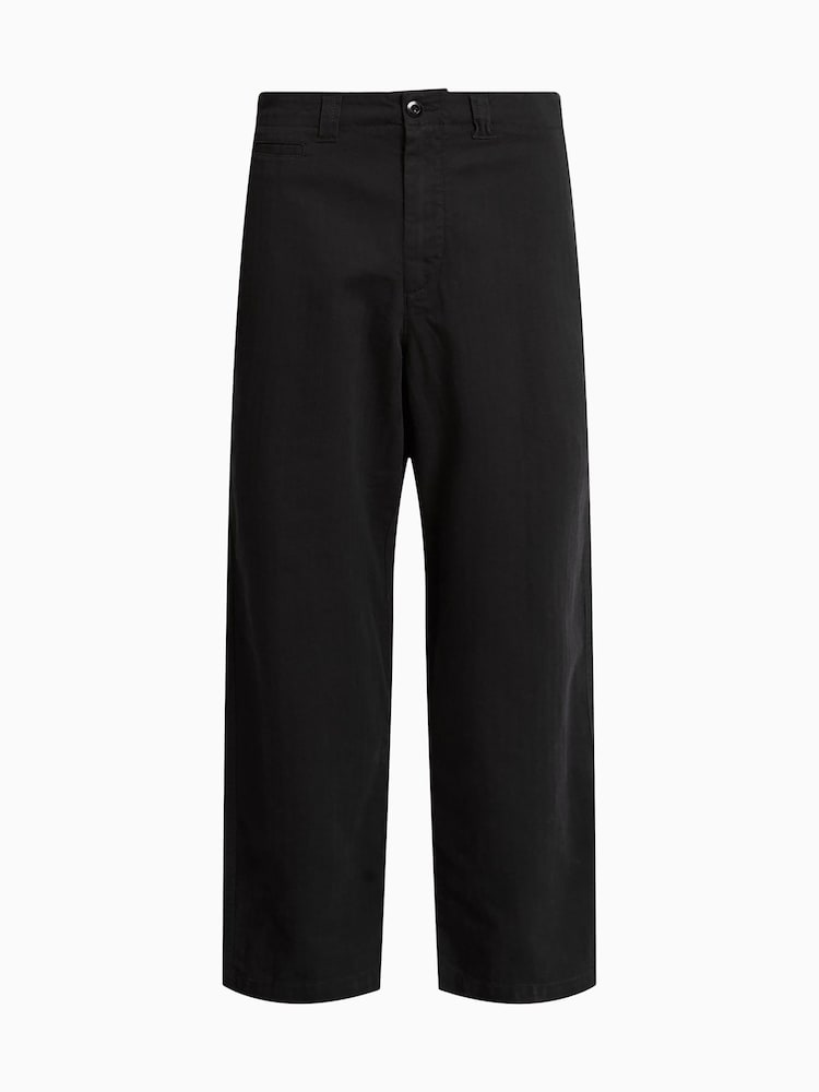 AllSaints Black Warden Trousers - Image 7 of 7